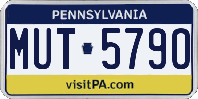 PA license plate MUT5790