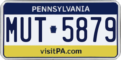 PA license plate MUT5879