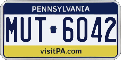 PA license plate MUT6042