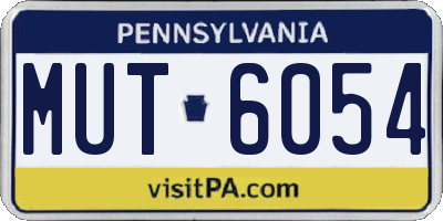 PA license plate MUT6054