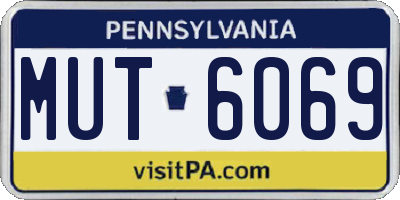 PA license plate MUT6069