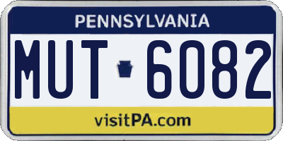 PA license plate MUT6082