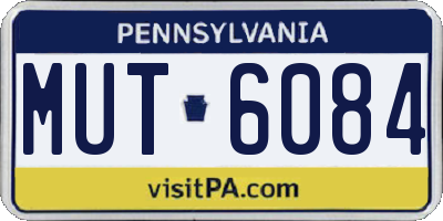 PA license plate MUT6084
