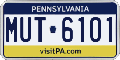PA license plate MUT6101