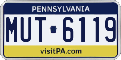 PA license plate MUT6119