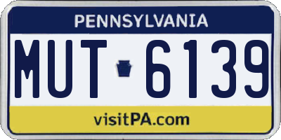 PA license plate MUT6139