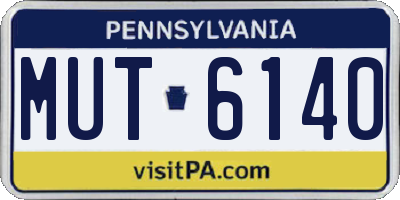 PA license plate MUT6140