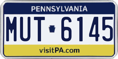 PA license plate MUT6145