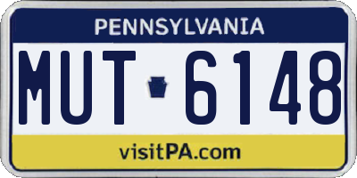 PA license plate MUT6148