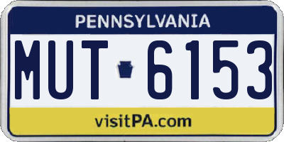 PA license plate MUT6153