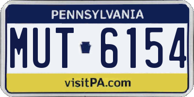 PA license plate MUT6154