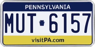PA license plate MUT6157