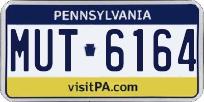 PA license plate MUT6164