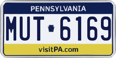 PA license plate MUT6169