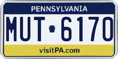 PA license plate MUT6170