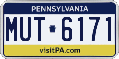 PA license plate MUT6171