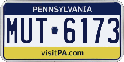PA license plate MUT6173