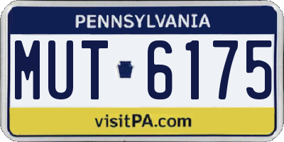 PA license plate MUT6175