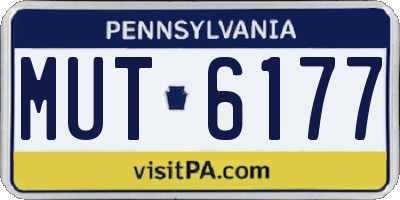 PA license plate MUT6177