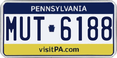 PA license plate MUT6188