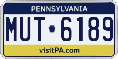 PA license plate MUT6189