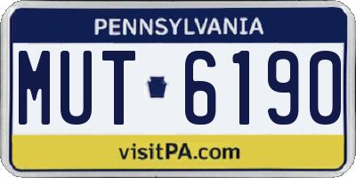 PA license plate MUT6190