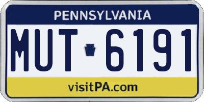 PA license plate MUT6191