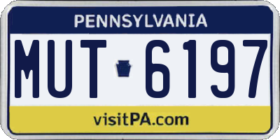 PA license plate MUT6197