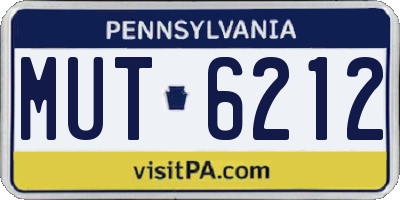 PA license plate MUT6212