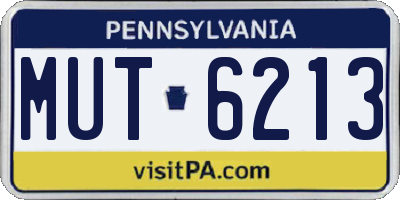 PA license plate MUT6213