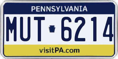 PA license plate MUT6214