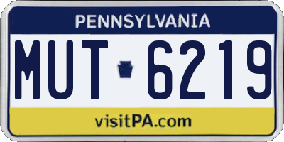 PA license plate MUT6219