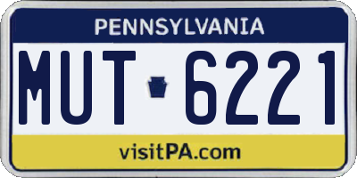 PA license plate MUT6221