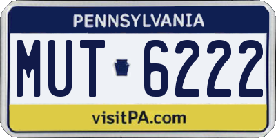 PA license plate MUT6222