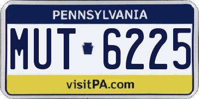 PA license plate MUT6225