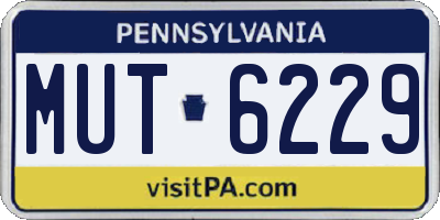 PA license plate MUT6229