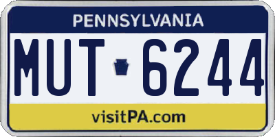PA license plate MUT6244