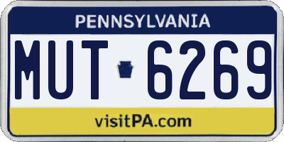 PA license plate MUT6269