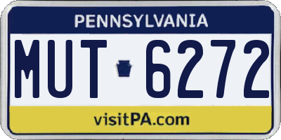 PA license plate MUT6272