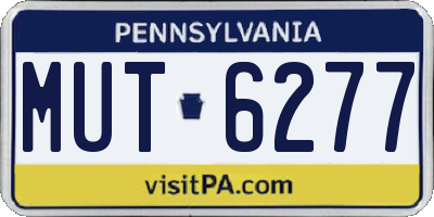 PA license plate MUT6277