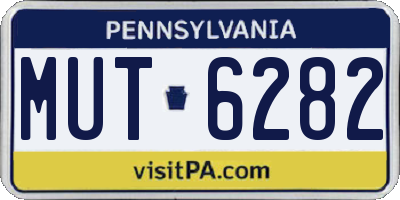 PA license plate MUT6282
