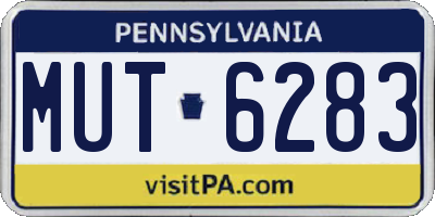 PA license plate MUT6283