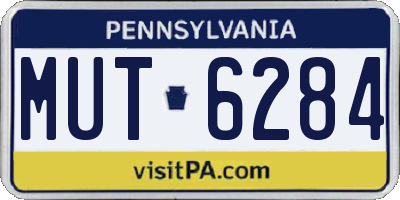 PA license plate MUT6284