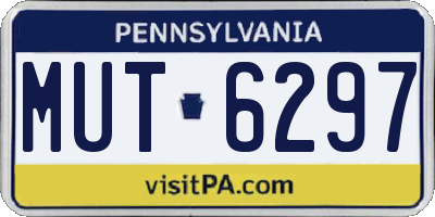 PA license plate MUT6297