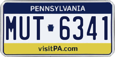 PA license plate MUT6341