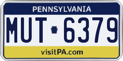 PA license plate MUT6379