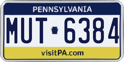 PA license plate MUT6384
