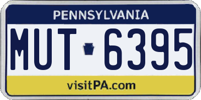 PA license plate MUT6395