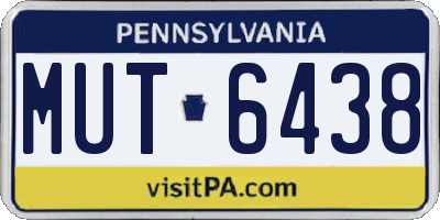 PA license plate MUT6438