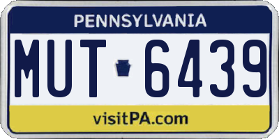 PA license plate MUT6439